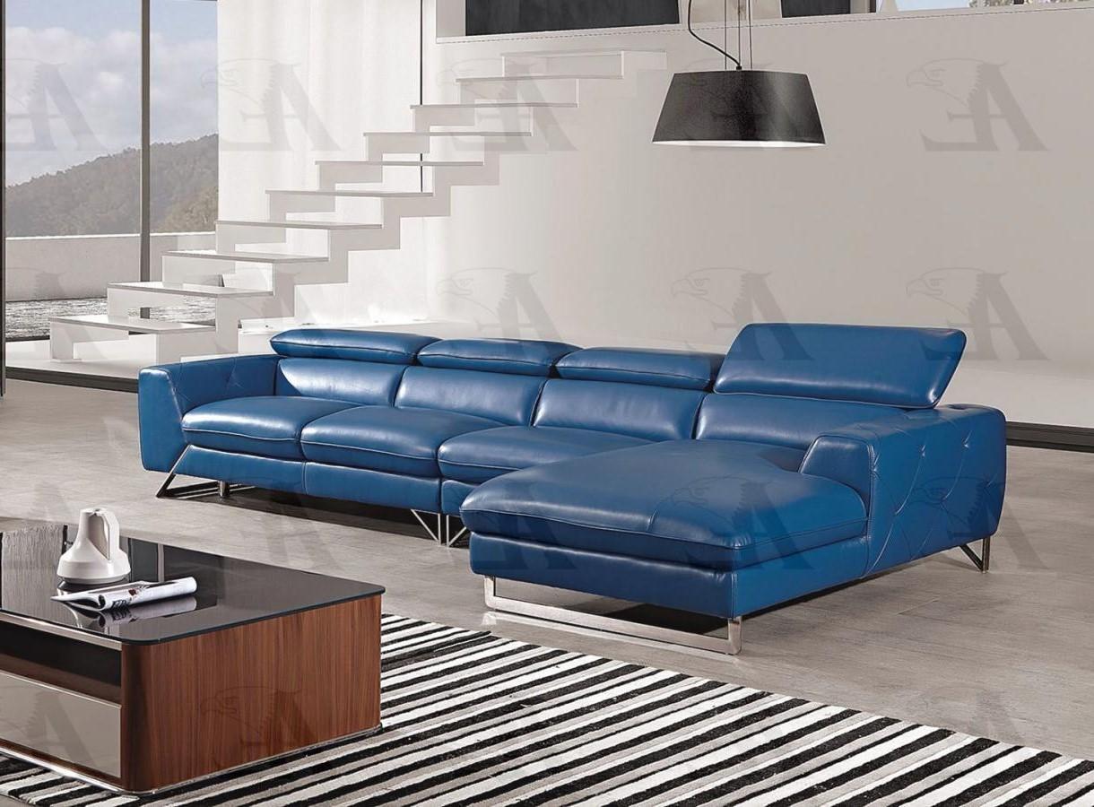 

    
Blue Full Italian Leather Sectional Sofa LEFT EK-L030-BLUE American Eagle

