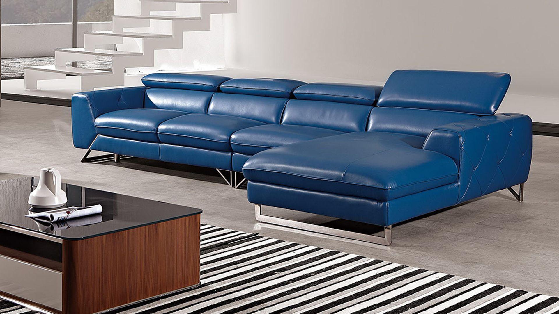 

    
Blue Full Italian Leather Sectional Sofa LEFT EK-L030-BLUE American Eagle
