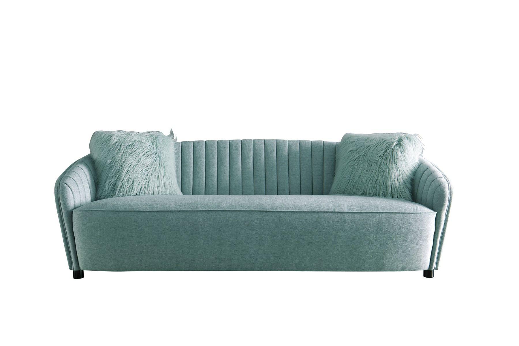 

    
Light Green Fabric Tufted Sofa Set  3Pcs American Eagle AE3801 Contemporary
