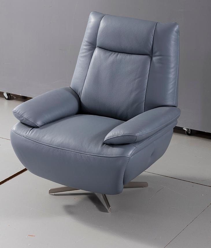 Contemporary, Modern Accent Chair EK-CH10-BGY EK-CH10-BGY in Cobalt blue Top grain leather