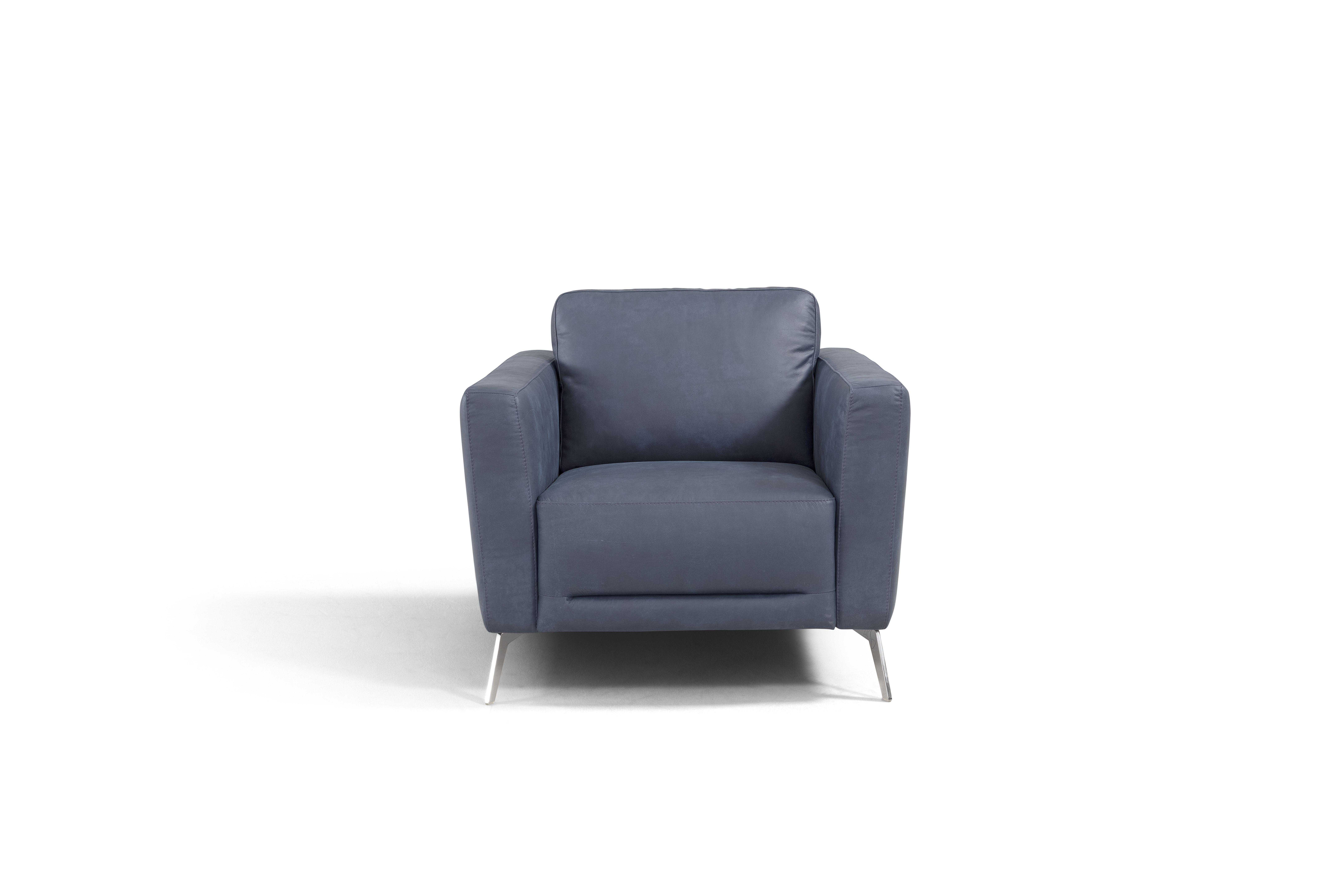 

    
Modern Blue Leather Chair by Acme Astonic LV00214
