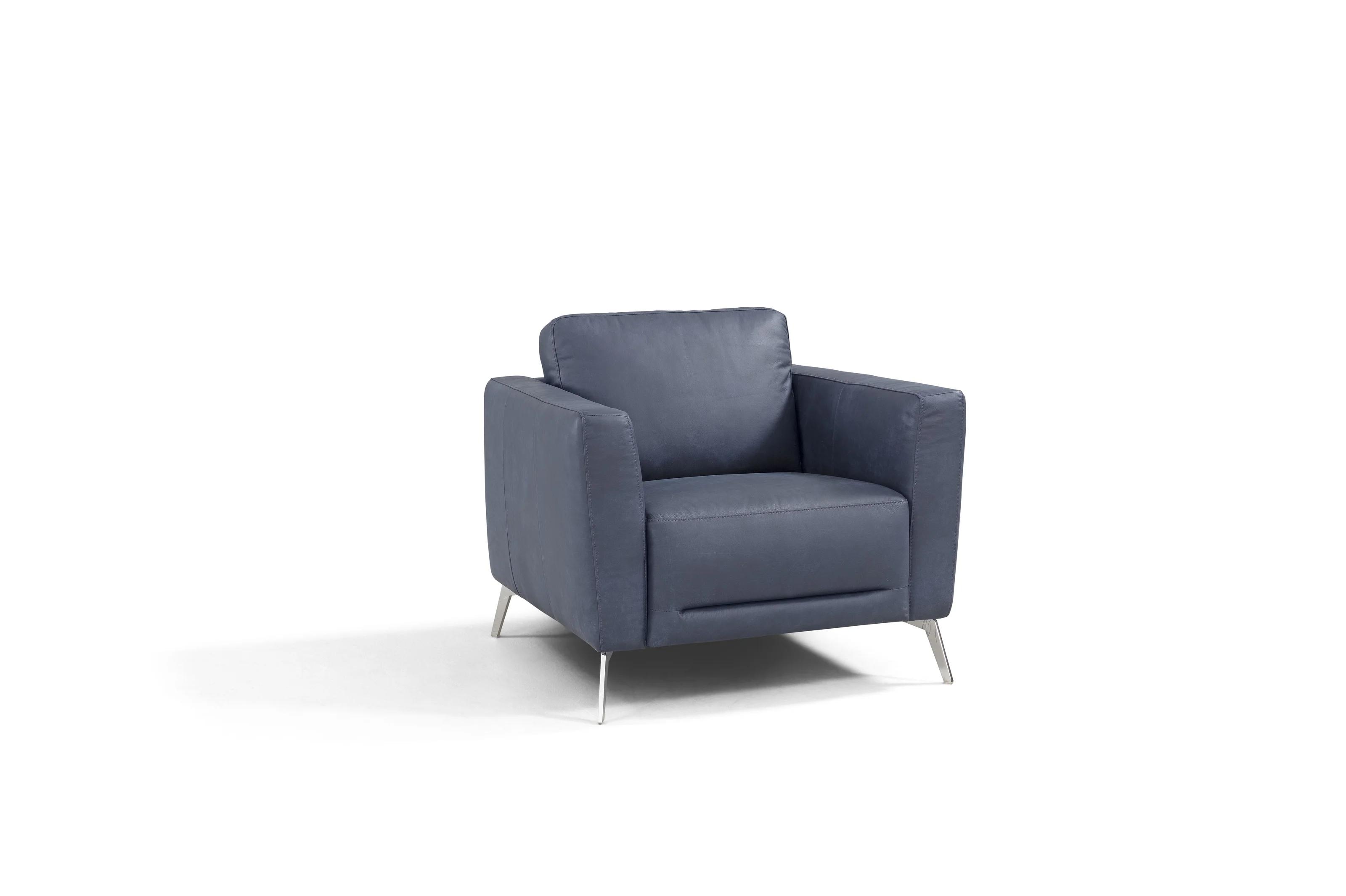 Modern Chair Astonic LV00214 in Blue Leather
