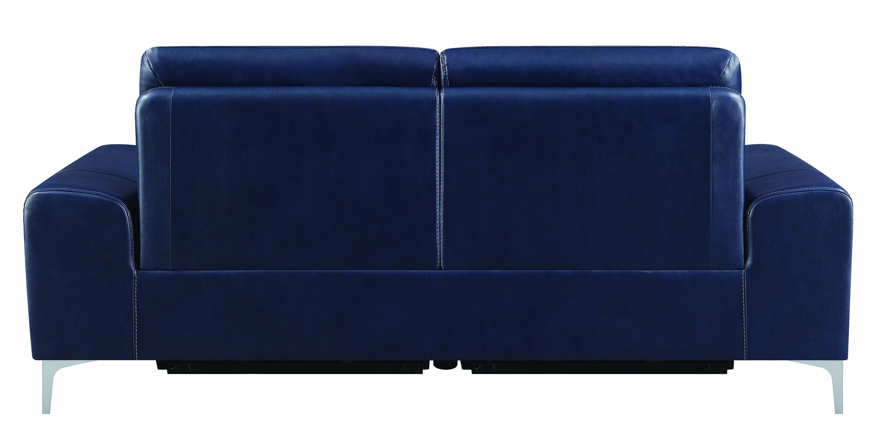 

    
 Order  Modern Blue Leather Upholstery Power sofa Largo by Coaster
