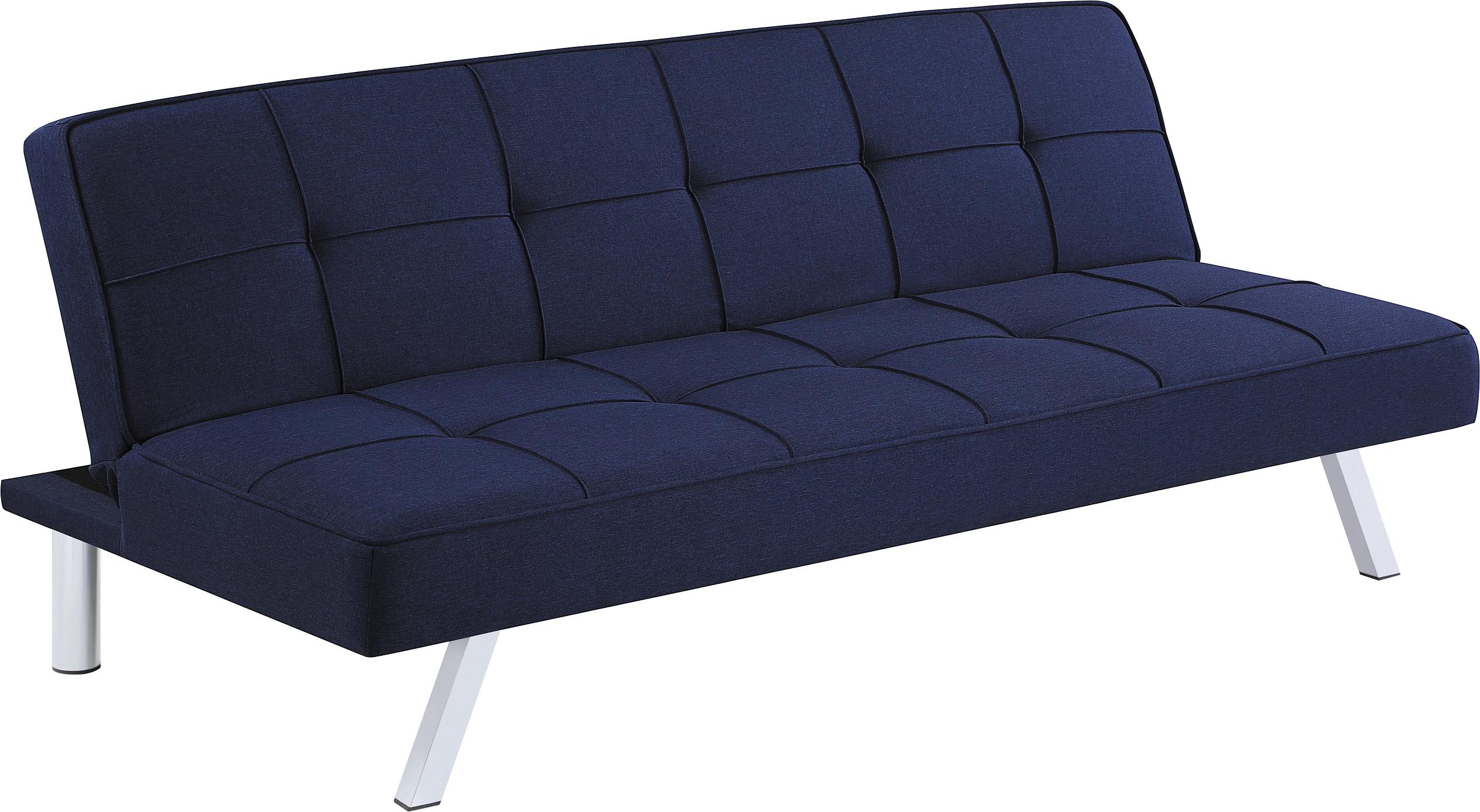 

    
Modern Blue Linen-like Fabric Sofa Bed Coaster 360282 Joel
