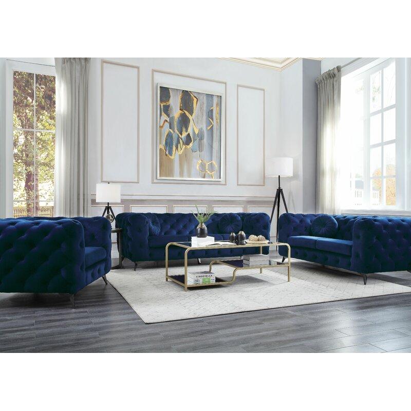 

    
 Order  Modern Blue Sofa + Loveseat by Acme Atronia 54900-2pcs
