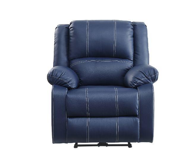 

    
54615-3pcs Modern Blue Sofa + Loveseat + Recliner by Acme Zuriel 54615-3pcs
