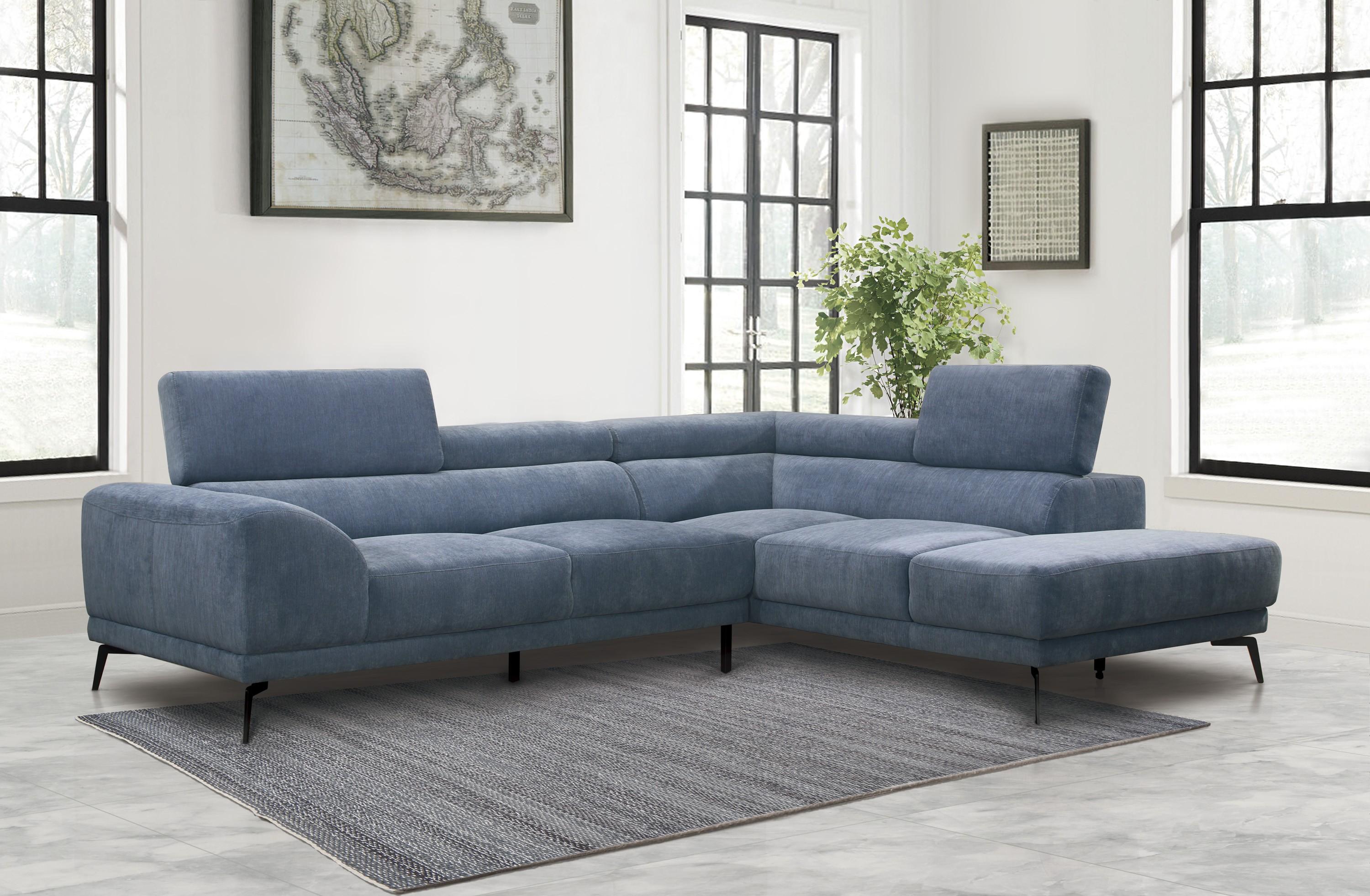 

                    
Homelegance 9409BUE*SC Medora Sectional Sofa Blue Polyester Purchase 
