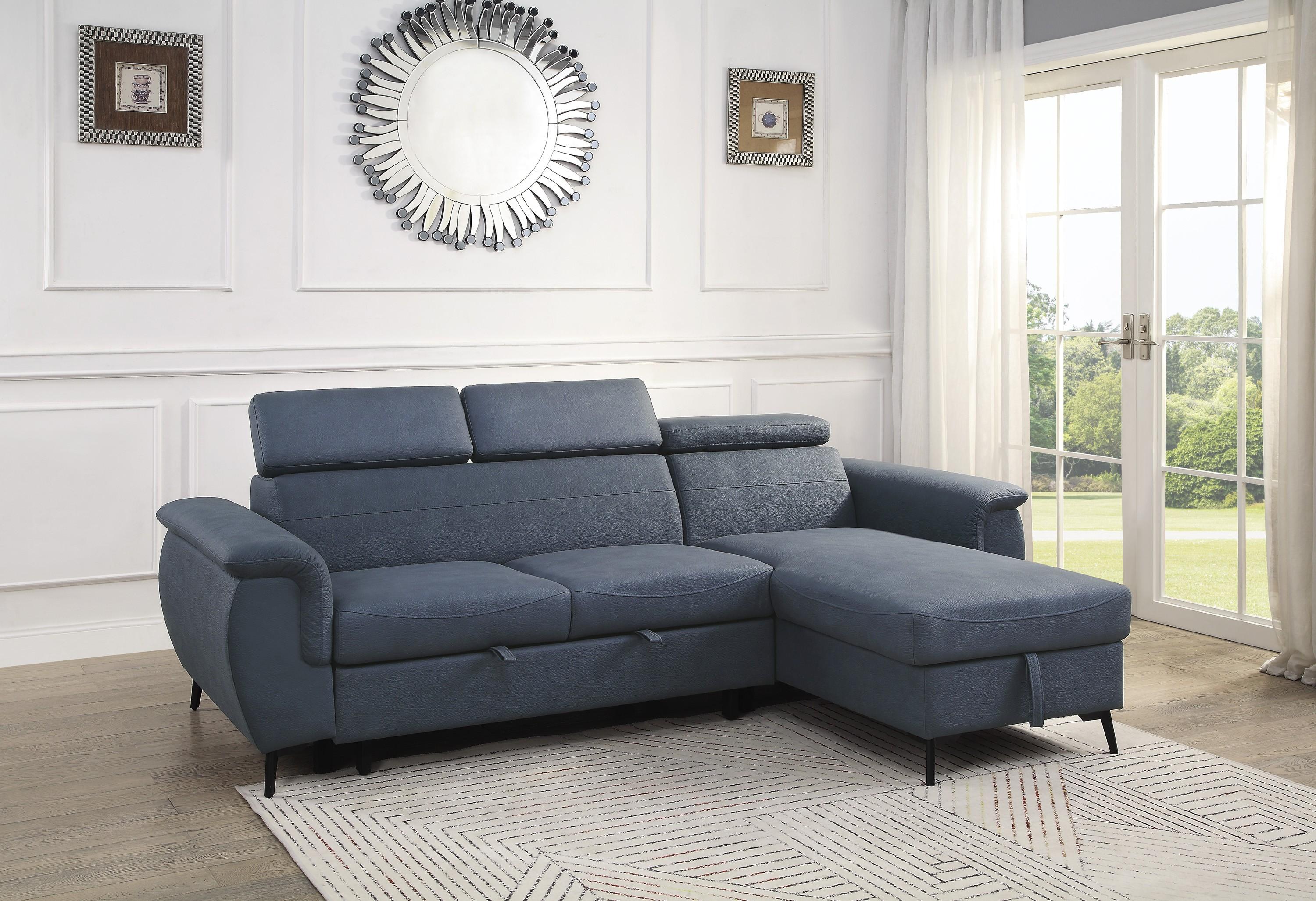 

    
 Photo  Modern Blue Solid Wood Reversible 2-Piece Sectional Homelegance 9403BU*SC Cadence
