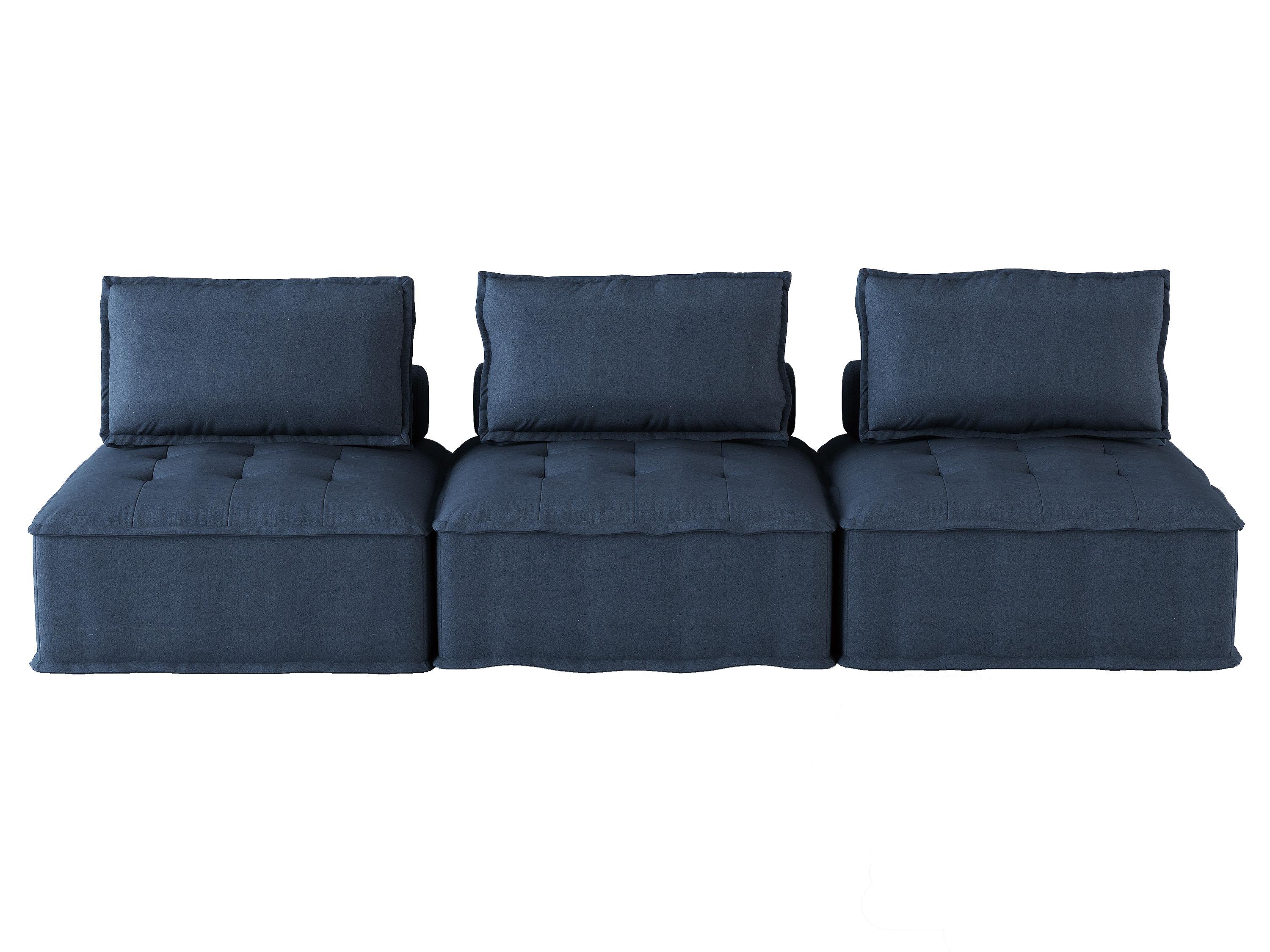 Modern Sofa 9545BU-3* Ulrich 9545BU-3* in Blue 