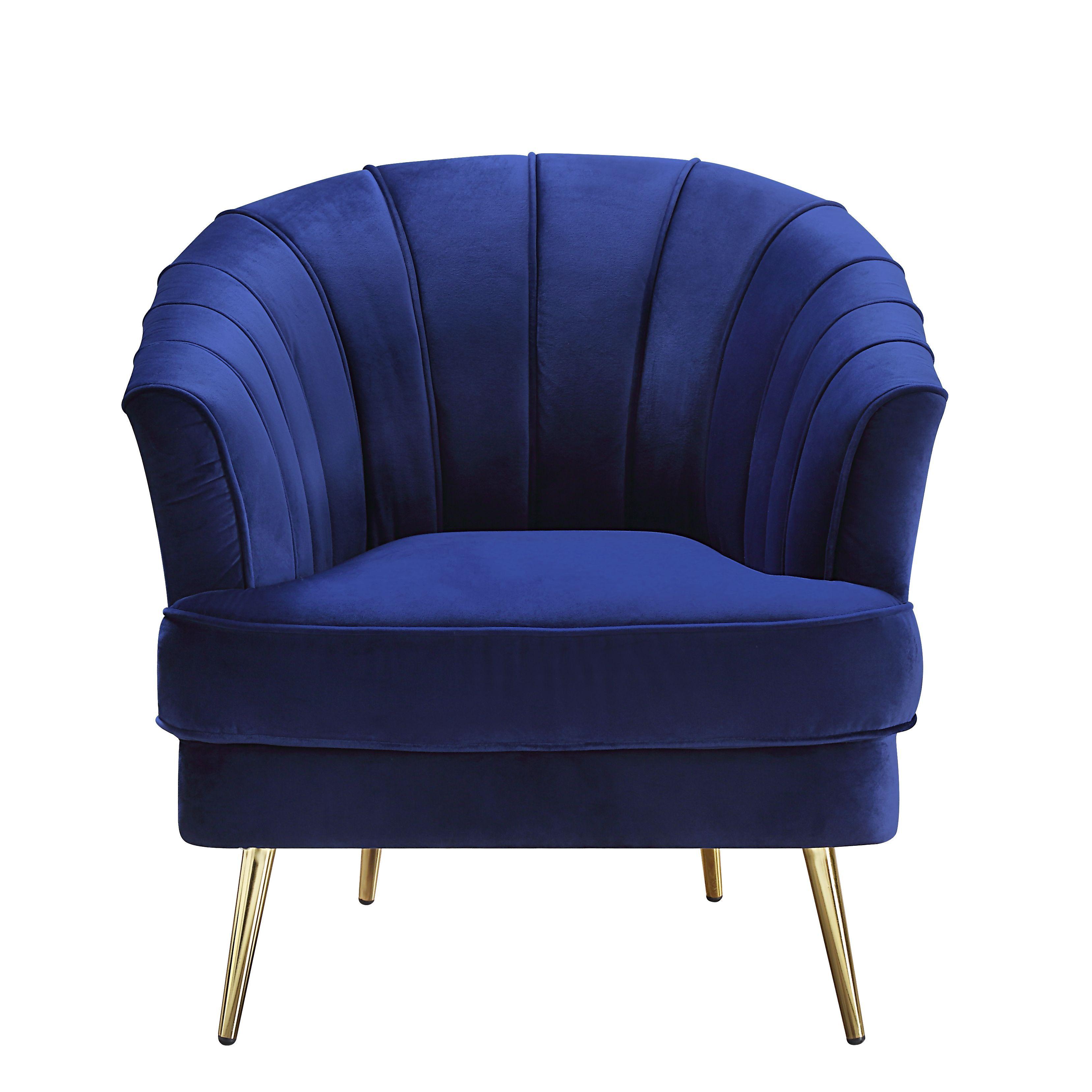 

    
Modern Blue Velvet Chair by Acme Eivor LV00211
