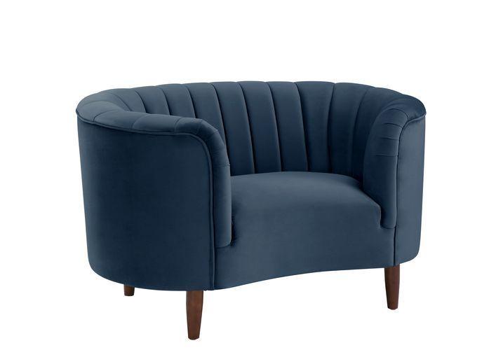 

    
Modern Blue Velvet Chair by Acme Millephri LV00171
