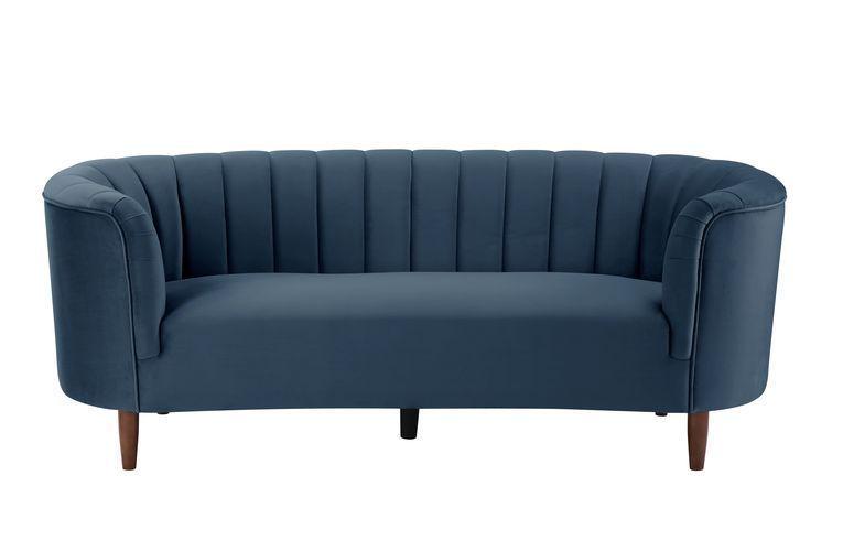 

    
Modern Blue Velvet Sofa by Acme Millephri LV00169
