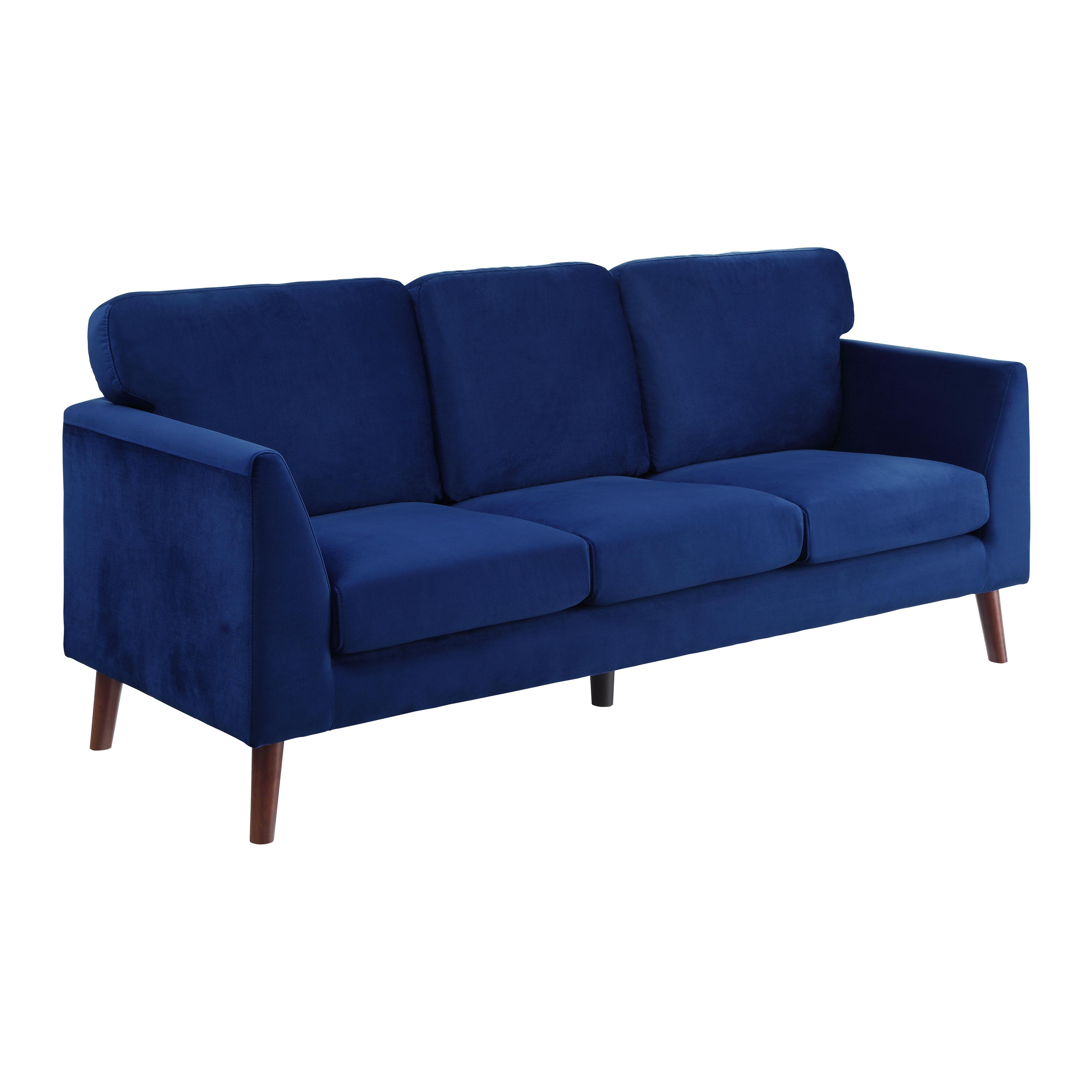 

    
Modern Blue Velvet Sofa Homelegance 9338BU-3 Tolley
