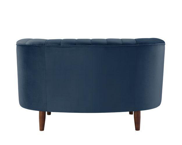 

    
 Shop  Modern Blue Velvet Sofa + Loveseat + Chair by Acme Millephri LV00169-3pcs
