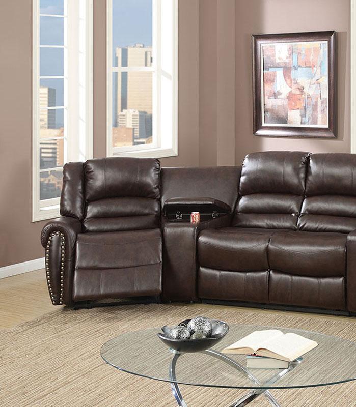 

    
Motion Home Theater F6748 Brown Bonded Leather Poundex Modern
