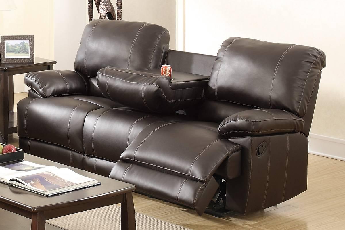 Contemporary, Modern Motion Sofa F6772 F6772 in Brown Bonded Leather