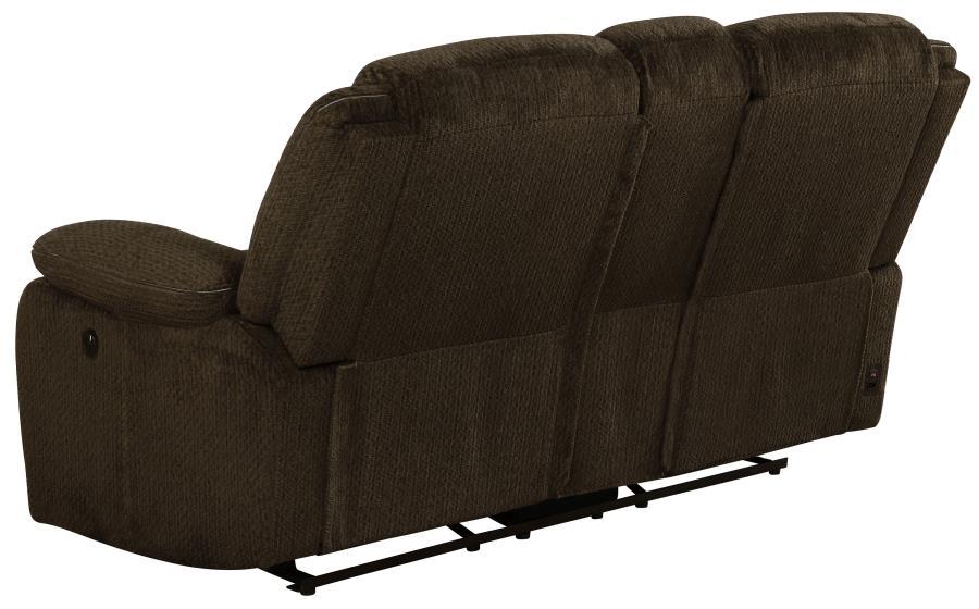 

    
 Photo  Modern Brown Chenille Power Sofa Set 2pcs Coaster 610251P-S2 Jennings

