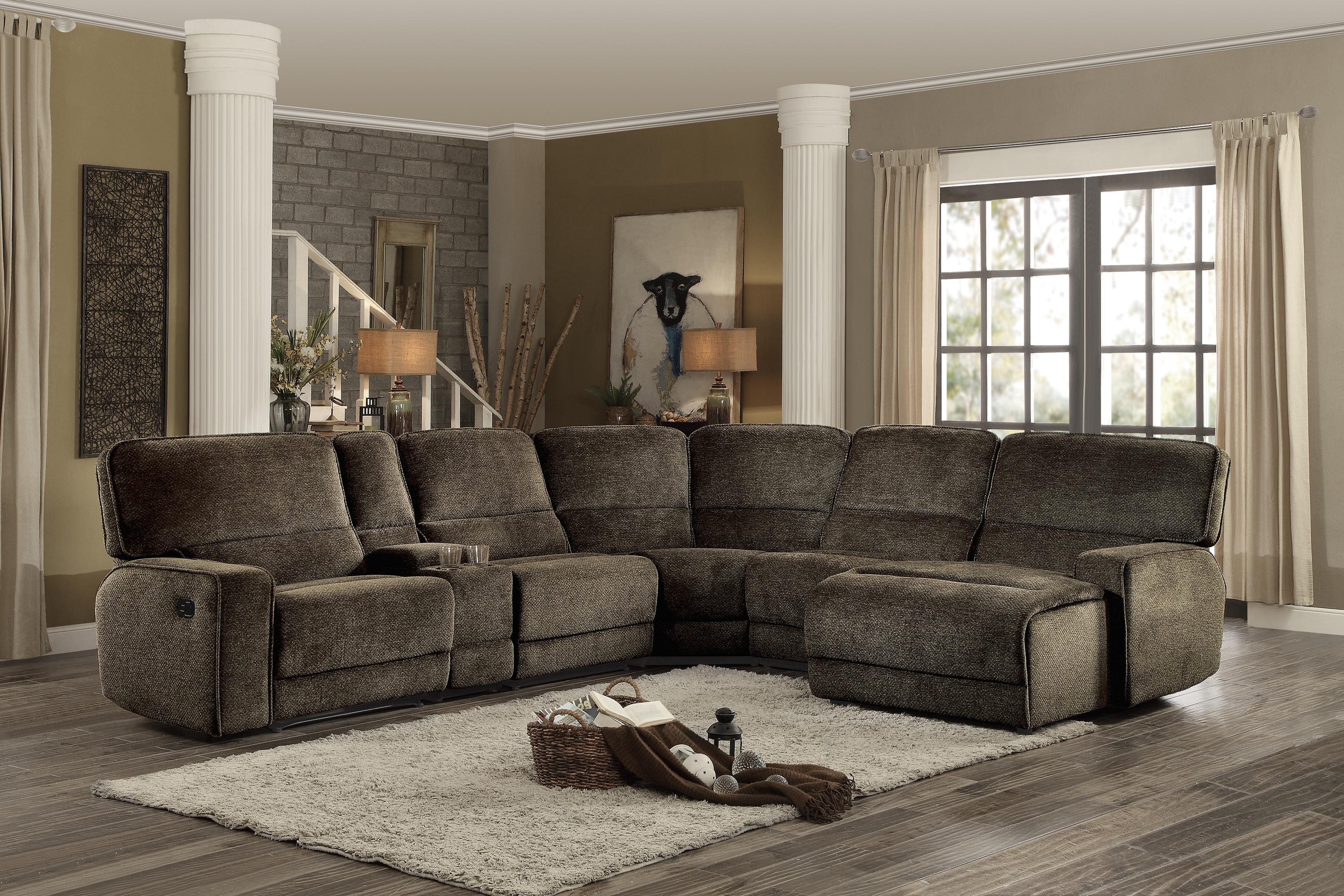 

                    
Homelegance 8238*6LRRC Shreveport Reclining Sectional Brown Fabric Purchase 
