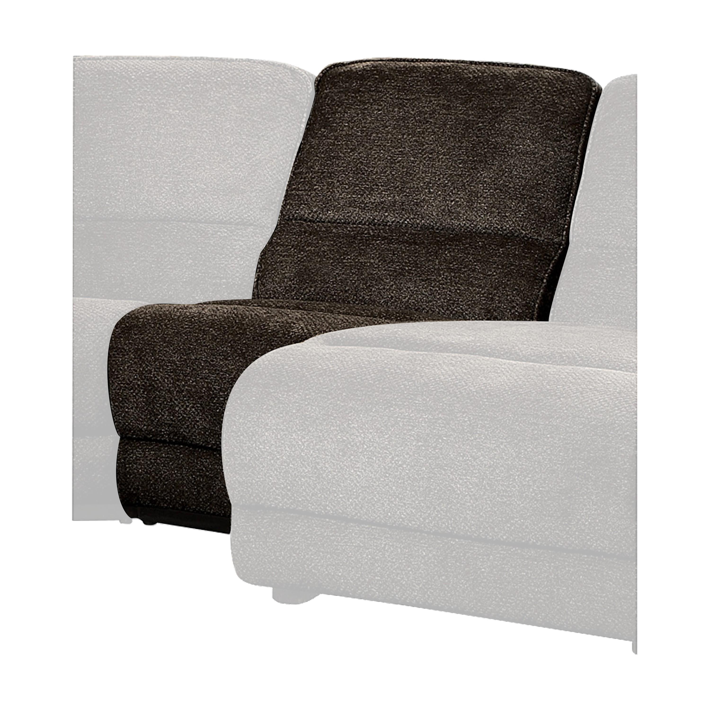Modern Armless Chair 8238-AC Shreveport 8238-AC in Brown Fabric
