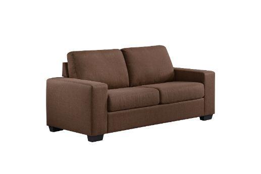 Modern Futon sofa Zoilos 57210 in Brown Fabric