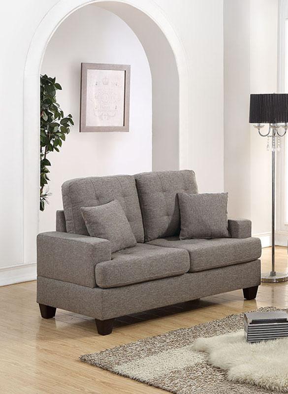 

    
Brown Fabric Sofa Loveseat Set 2-Pcs F6501 Poundex Modern

