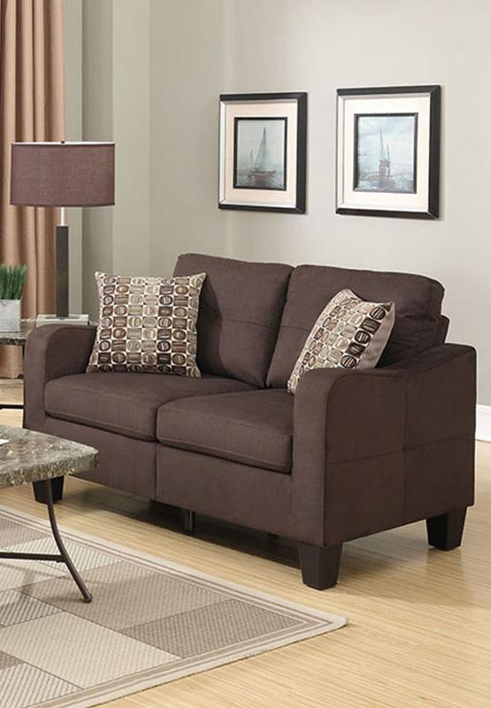 

    
Poundex Furniture F6923 2-Pcs Sofa Set Brown F6923
