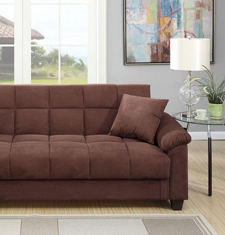 

    
Adjustable Sofa F7889 Brown Fabric Poundex Modern
