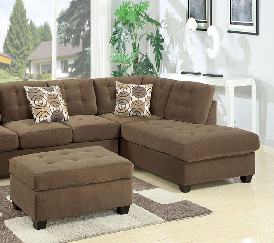 

    
Poundex Furniture F7140 Sectional Sofa Brown F7140
