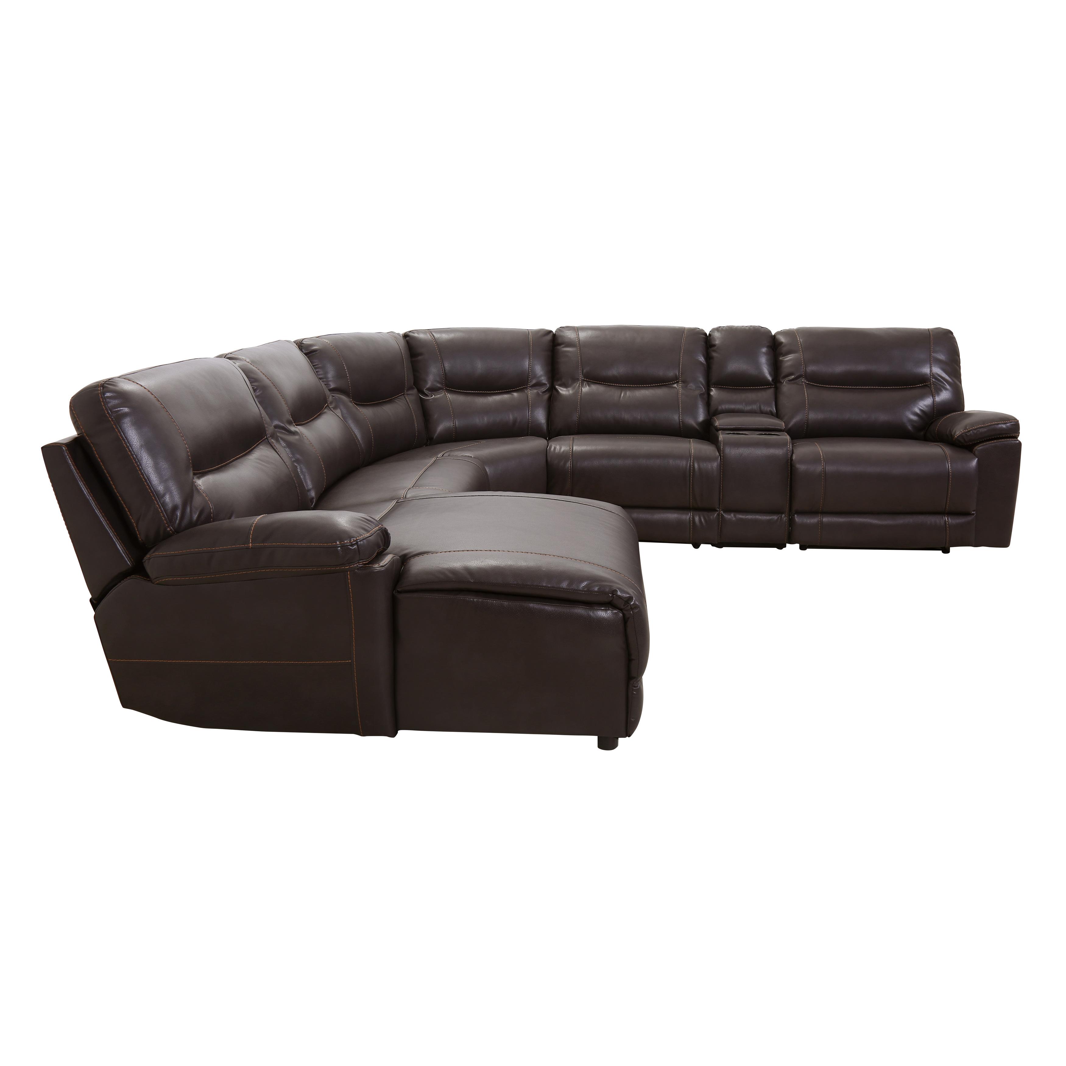 

                    
Buy Modern Brown Faux Leather 6-Piece LSF Reclining Sectional Homelegance 8490 Columbus
