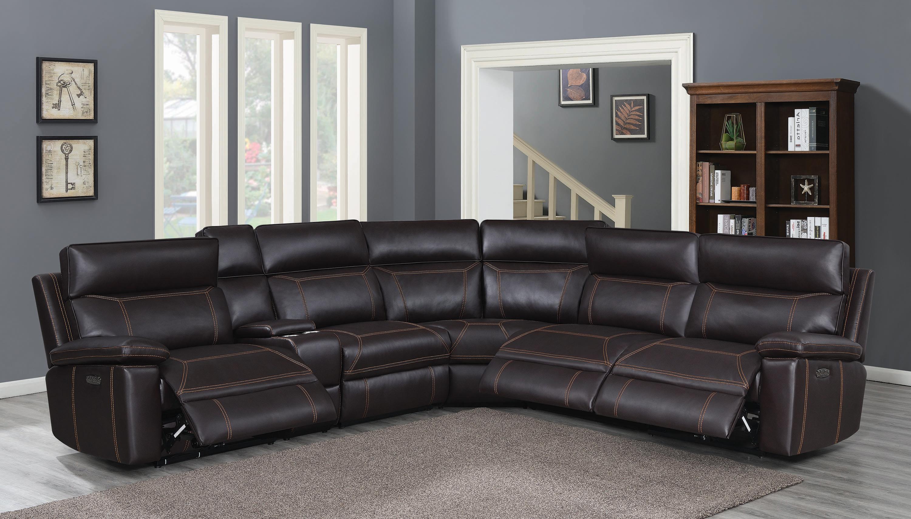 

    
603290PP Modern Brown Faux Leather 6-Piece Power Sectional Coaster 603290PP Albany

