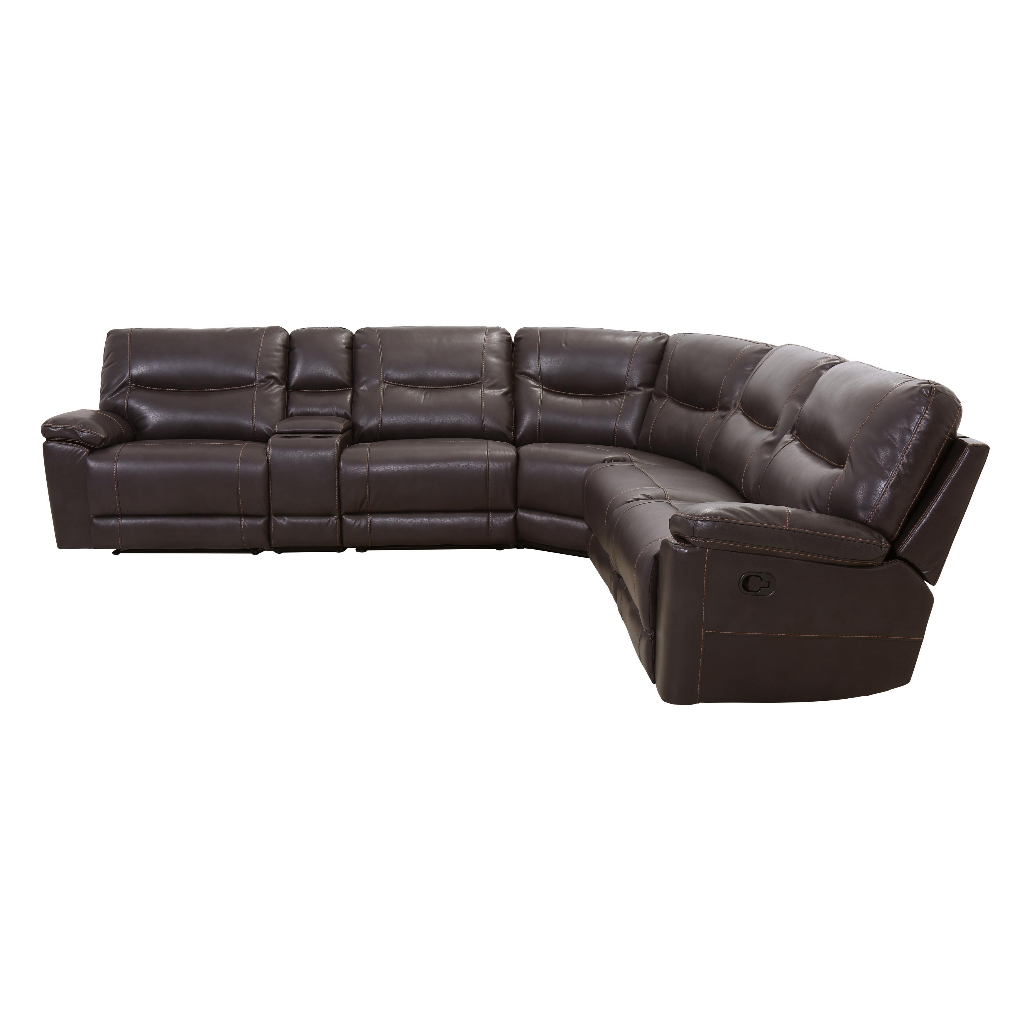 

                    
Homelegance 8490*6LRRR Columbus Reclining Sectional Brown Faux Leather Purchase 
