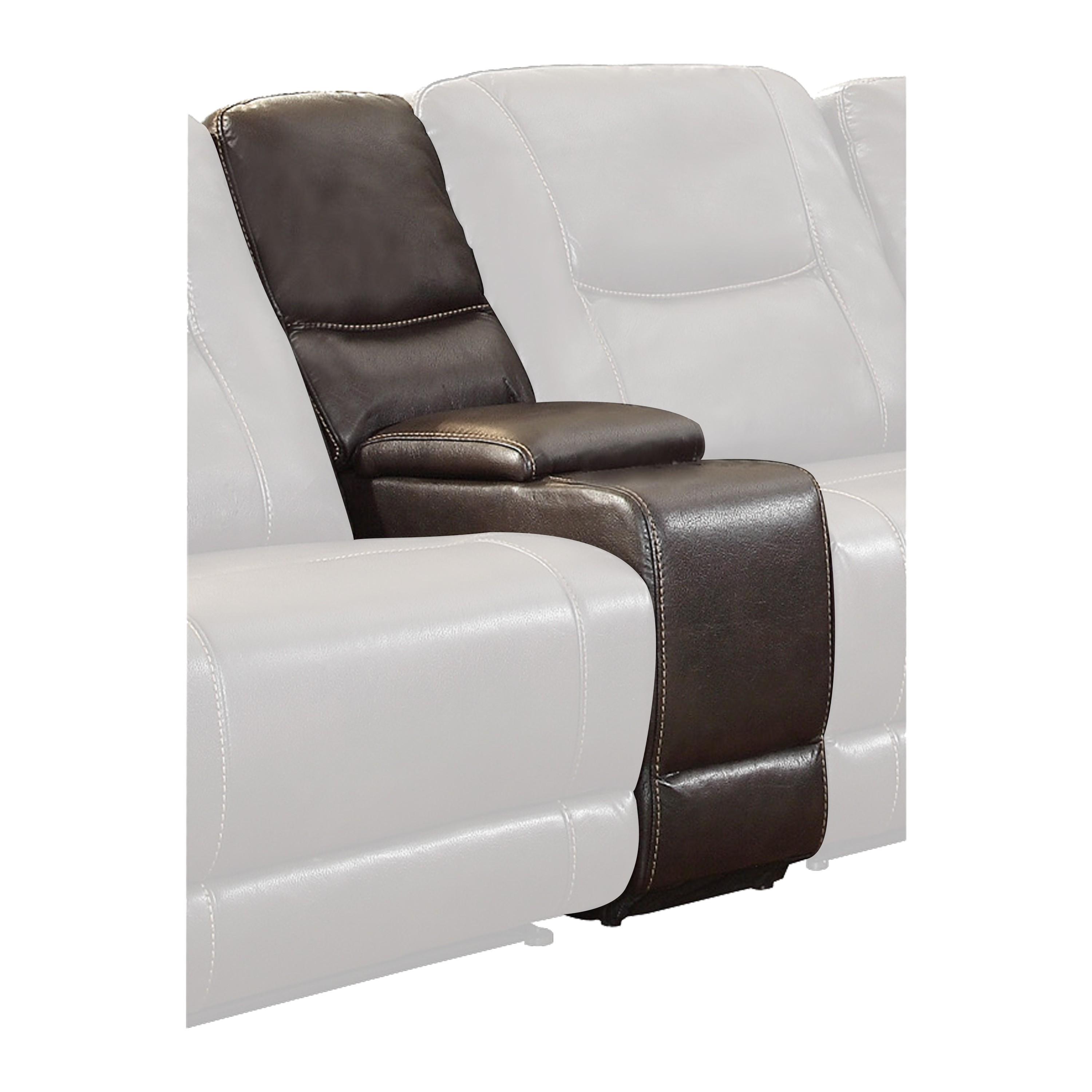 Modern Console 8490-CN Columbus 8490-CN in Brown Faux Leather