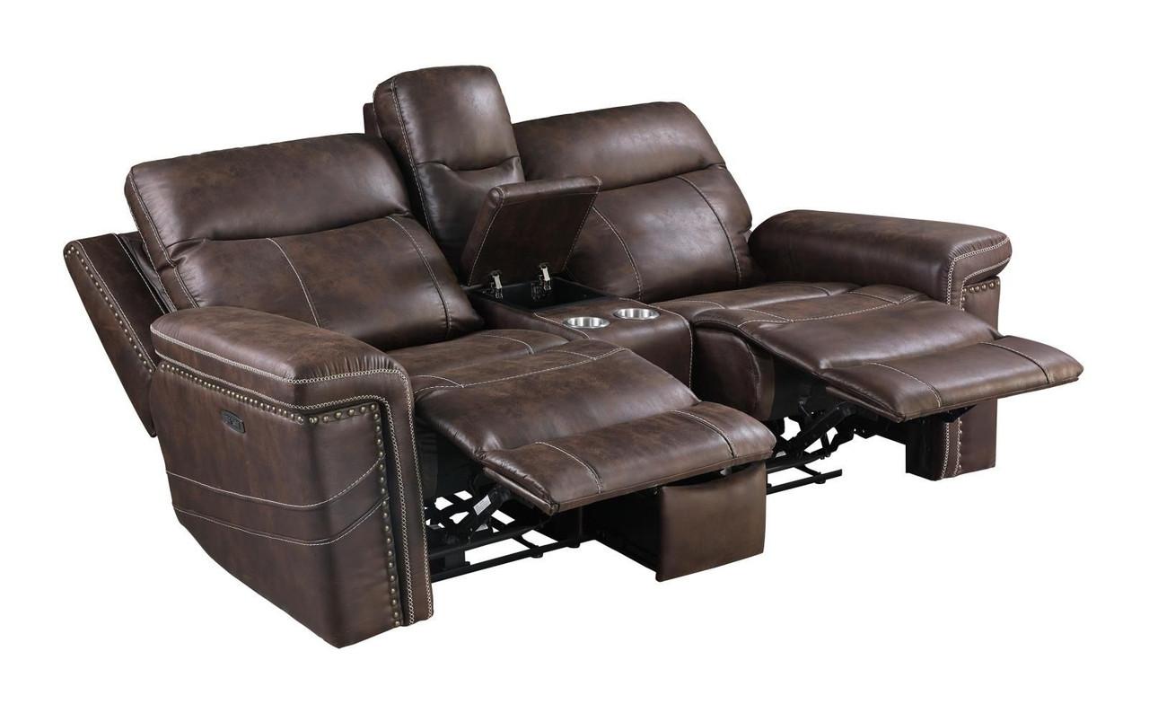 

    
 Order  Modern Brown Faux Suede Power Living Room Set 2pcs Coaster 603511PP-S2 Wixom
