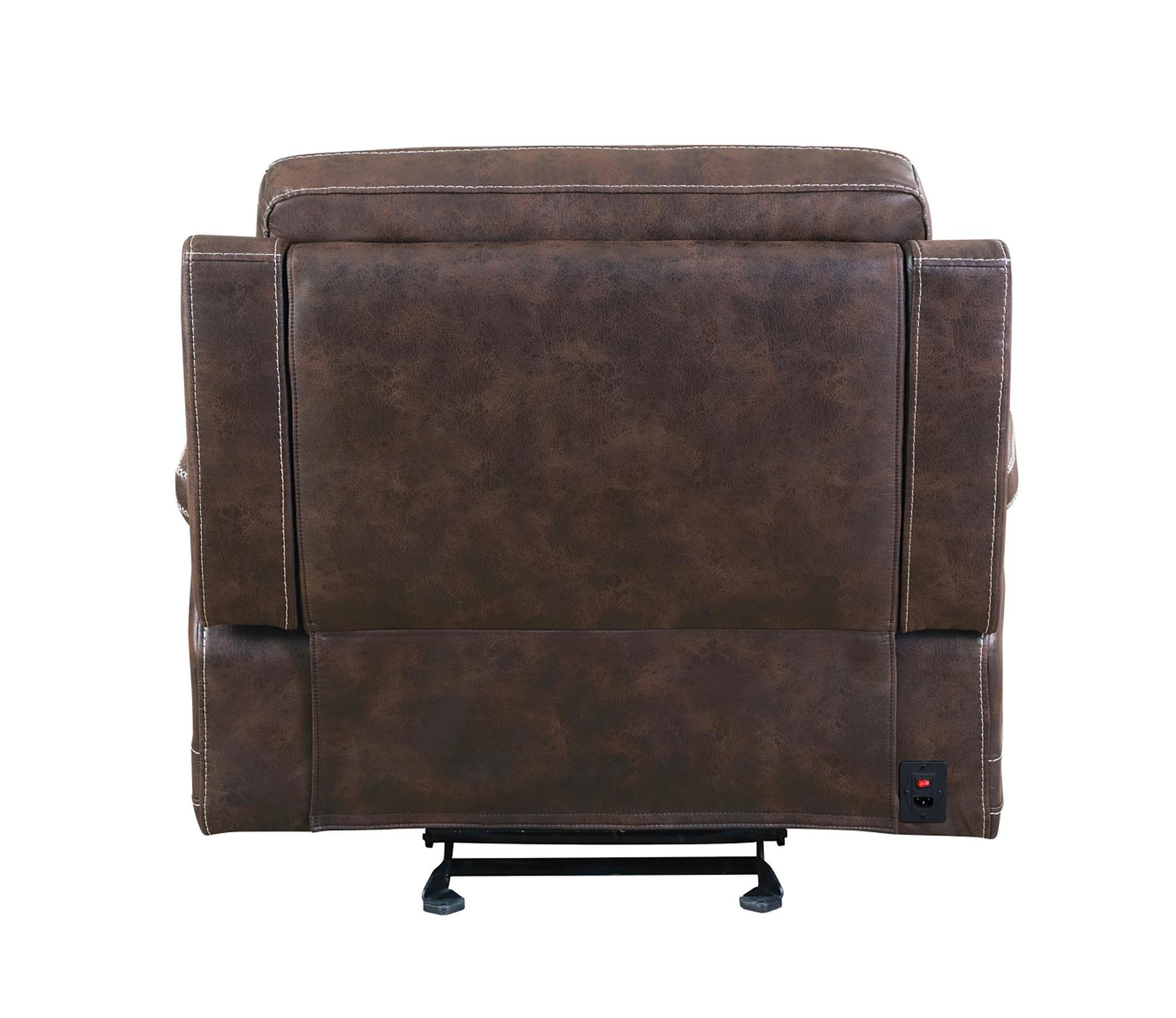 

    
603513PP Modern Brown Faux Suede Power Recliner Coaster 603513PP Wixom
