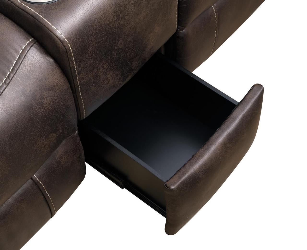 

    
603512PP Modern Brown Faux Suede Power Reclining Loveseat Coaster 603512PP Wixom
