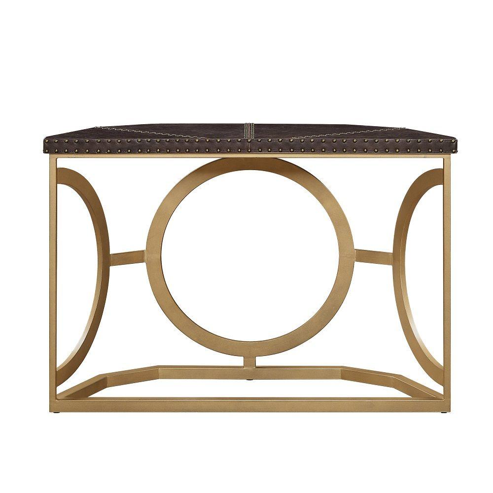 

                    
Acme Furniture Solara Console Table AC01994-CT Console Table Gold/Brown Top grain leather Purchase 
