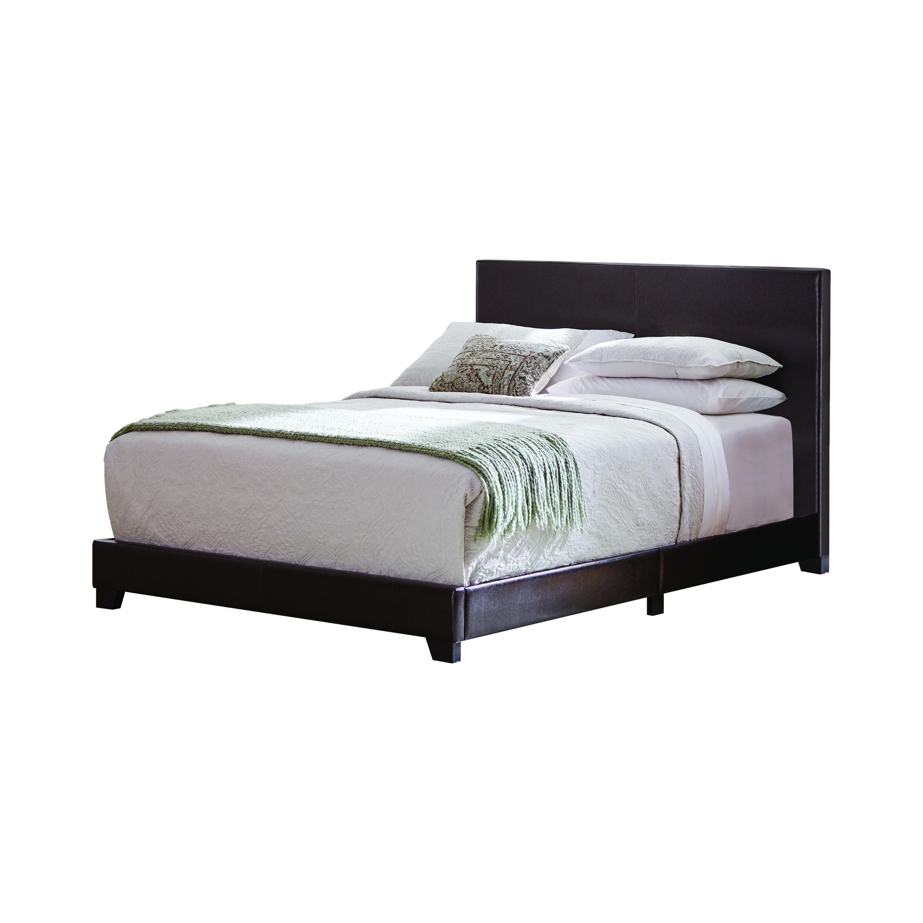 

    
Modern Brown Leatherette Full Bed Coaster 300762F Dorian
