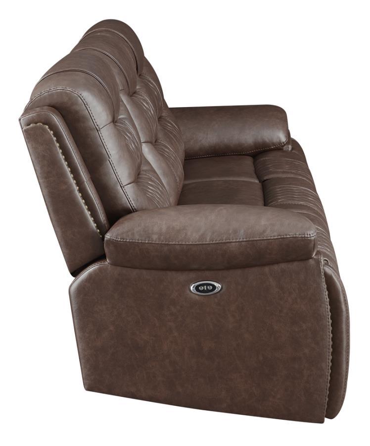 

                    
Coaster 610201P Flamenco Power sofa Brown Leatherette Purchase 
