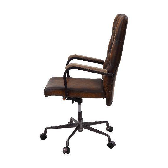 

    
Modern Brown Lether Office Chair by Acme Noknas 93175
