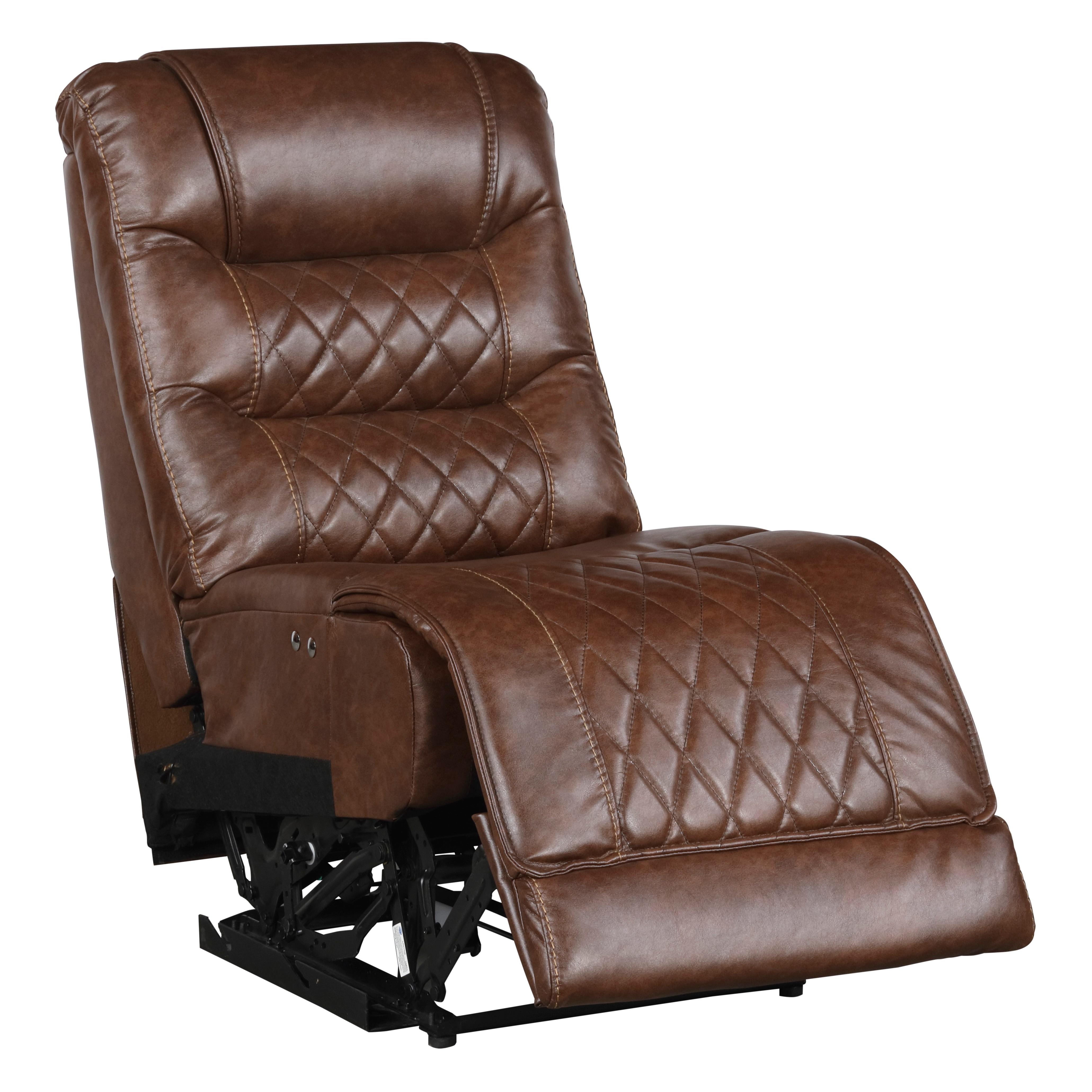 

    
Homelegance 9405BR-ARPW Putnam Power Armless Reclining Chair Brown 9405BR-ARPW
