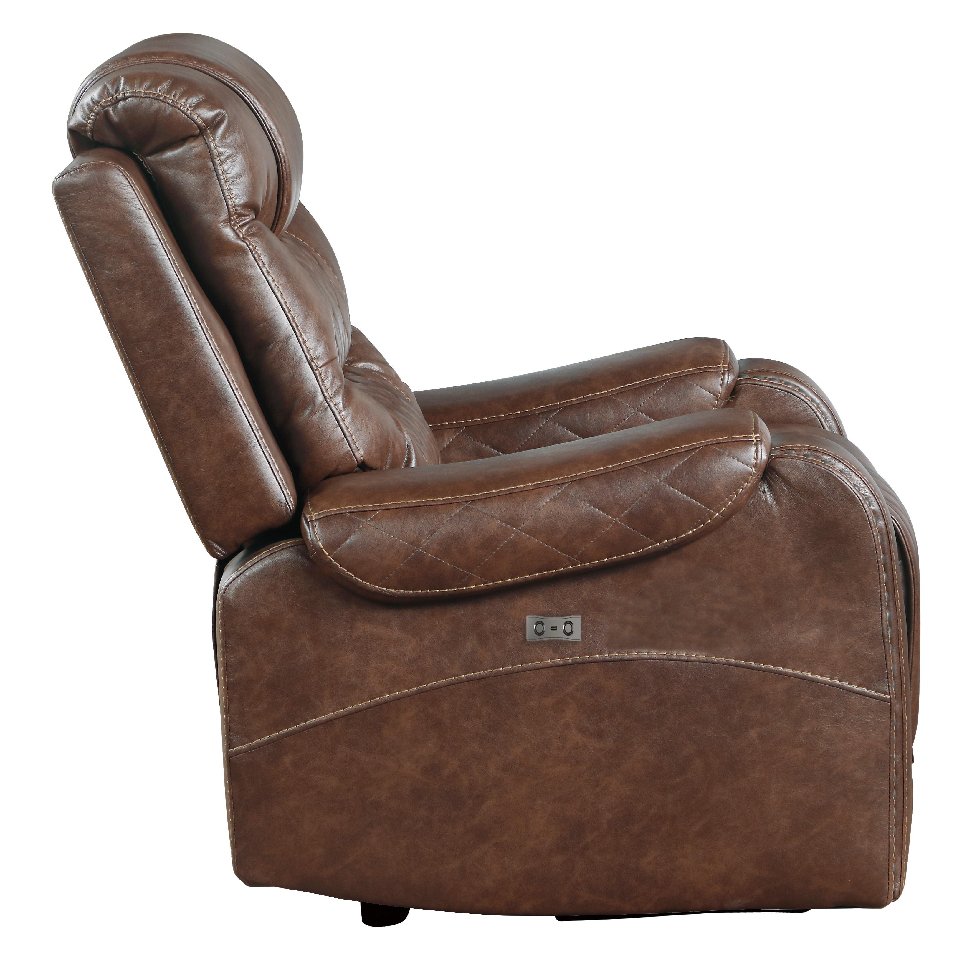 

                    
Homelegance 9405BR-1PW Putnam Power Reclining Chair Brown Microfiber Purchase 
