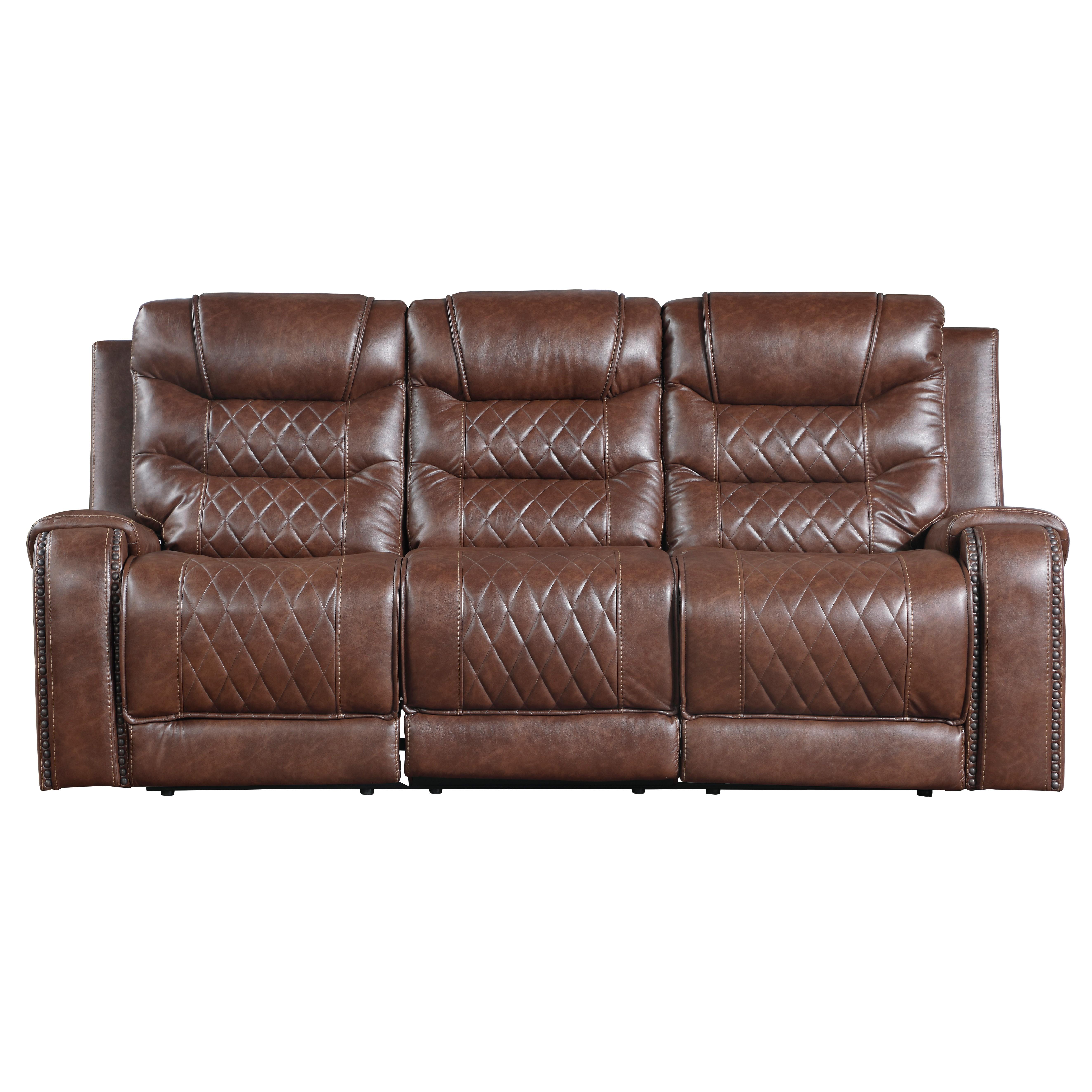 

    
Modern Brown Microfiber Power Reclining Sofa Set 2pcs Homelegance 9405BR-PW Putnam
