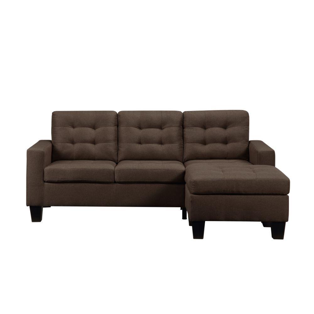 

    
Modern Brown Sectional Sofa by Acme Earsom 56655
