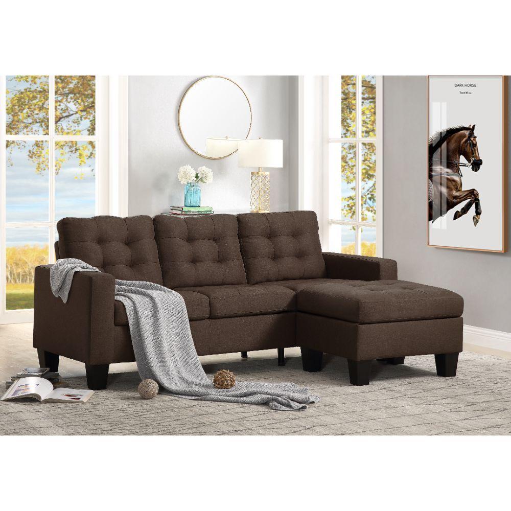 

                    
Acme Furniture Earsom Sectional Sofa Brown Upholstered Purchase 
