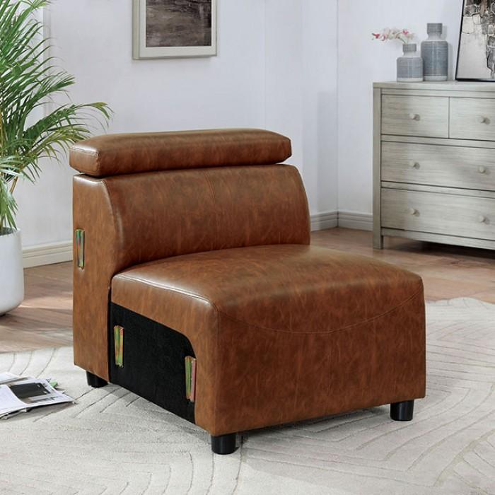 Furniture of America Holmestrand Armless Chair FOA6484BR-AC-AC Armless Chair