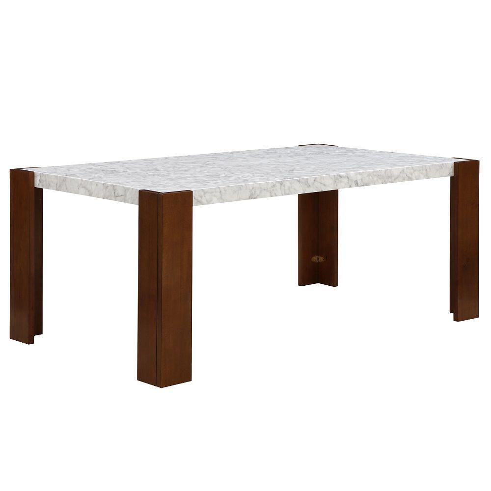 

    
Modern Brown/Stone Composite Wood Dining Room Set 5PCS Acme Hettie DN02157-T-5PCS
