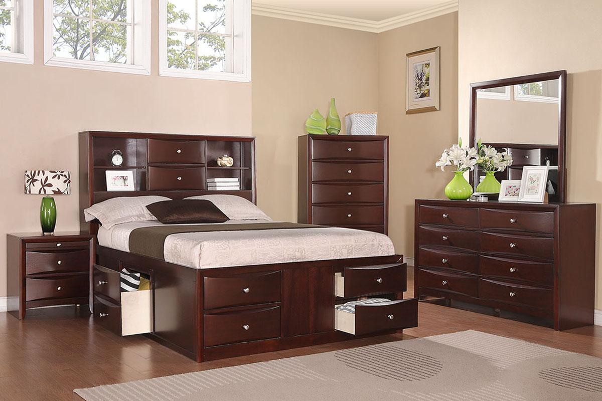

    
Brown Wood Cal. King  Storage Bed F9234 Poundex Modern
