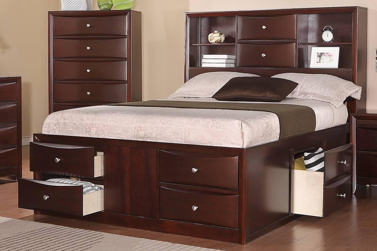Contemporary, Modern Storage Bed F9234 F9234CK in Brown 