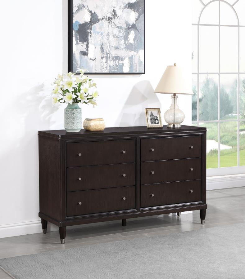 

    
Modern Brown Wood Dresser With Mirror 2PCS Coaster Emberlyn 223063
