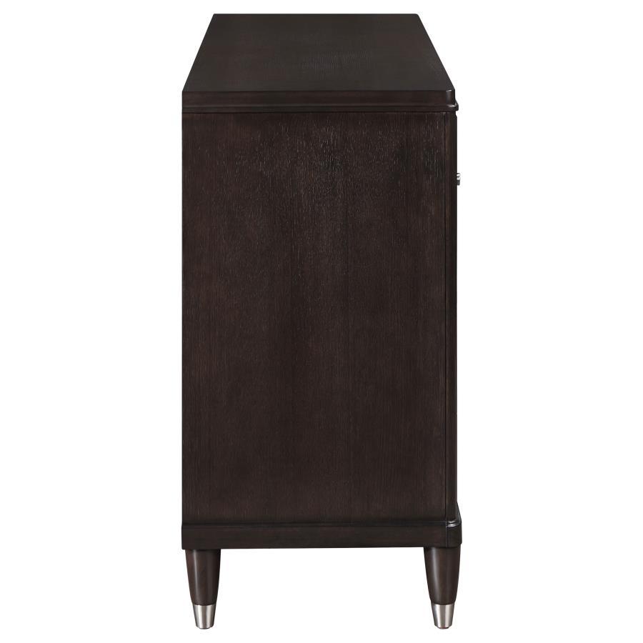 

    
 Shop  Modern Brown Wood Dresser With Mirror 2PCS Coaster Emberlyn 223063
